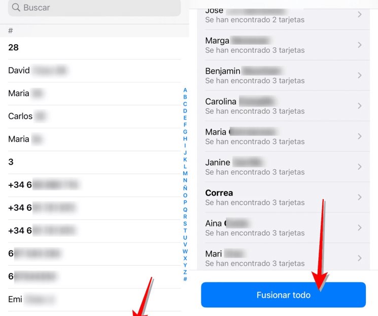 Acabar con contactos duplicados del iPhone así de facil