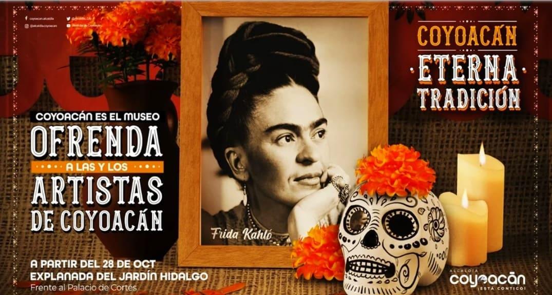 Frida Kahlo, Siqueiros y más, juntos, en ofrenda de Coyoacán