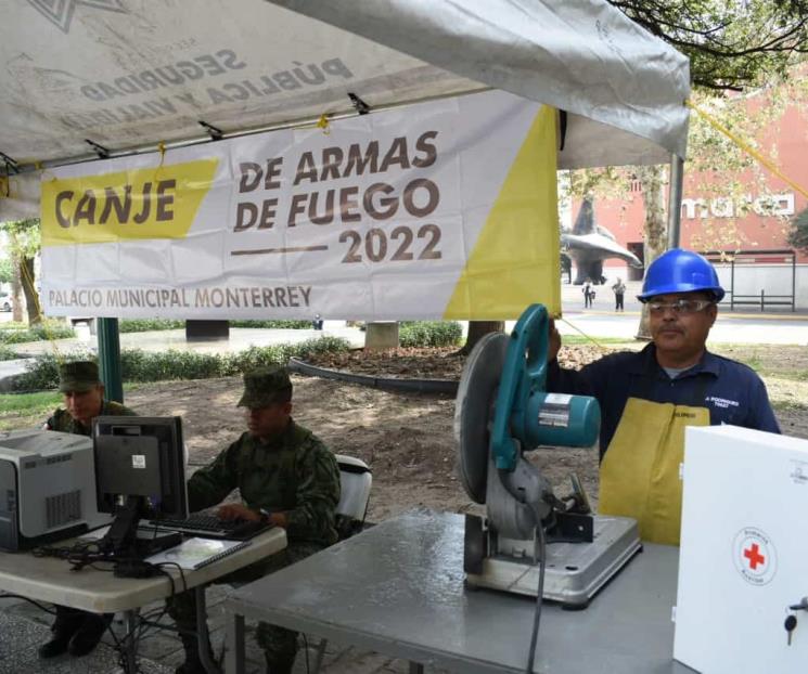 Instalan módulo para canje de armas en Monterrey