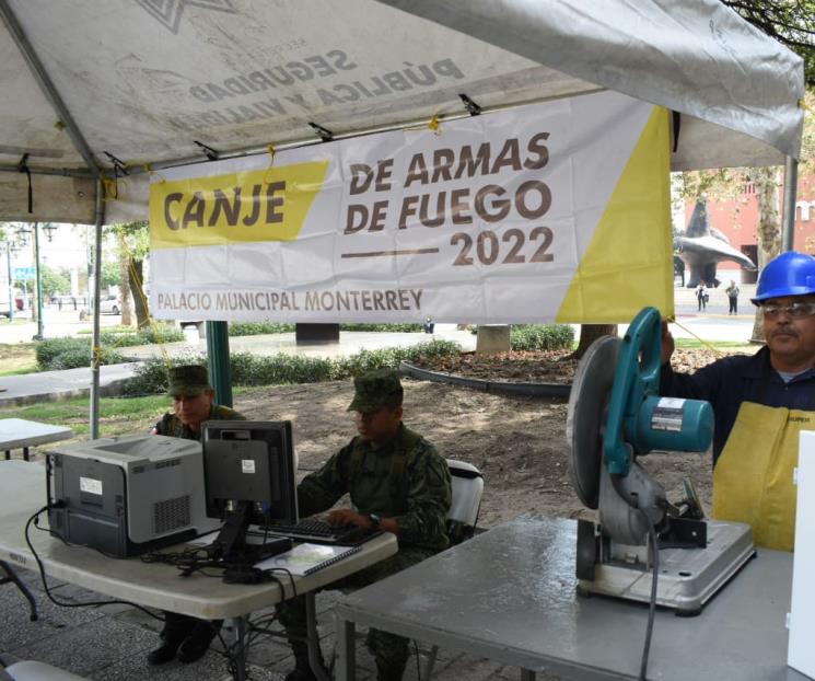 Realiza Monterrey canje de armas
