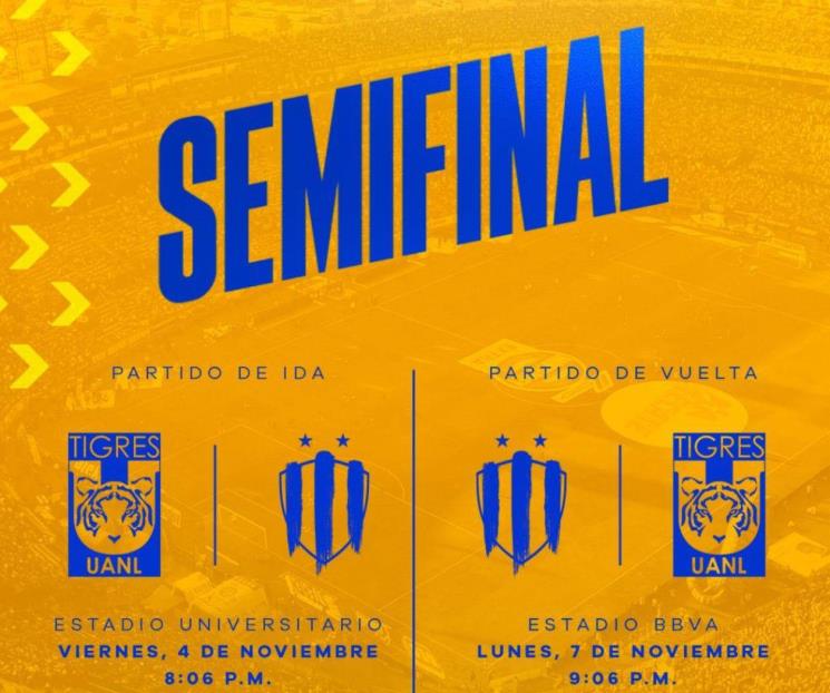 Listos los horarios para la Semifinal entre Tigres y Rayadas