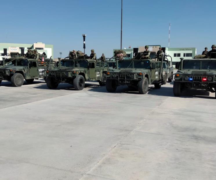 Arriban a NL 350 elementos militares más