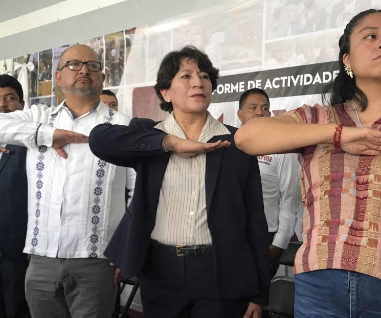 Apoyan a Delfina Gómez con la frase ‘la batalla maestra’