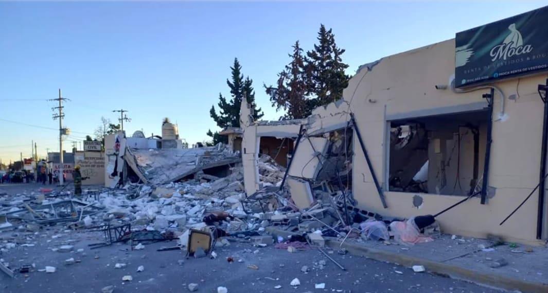 Explosión causa colapso de locales al sur de Saltillo