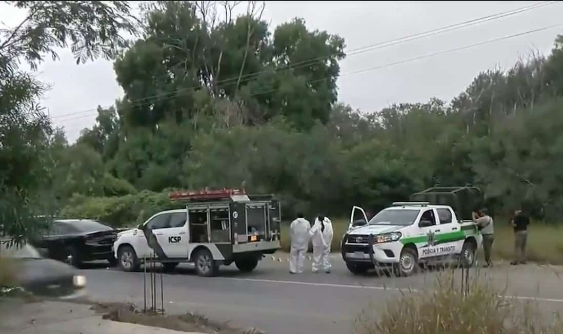Los restos de la víctima, estaban a un costado de la Carretera Miguel Alemán, donde fue ejecutada de varios balazos