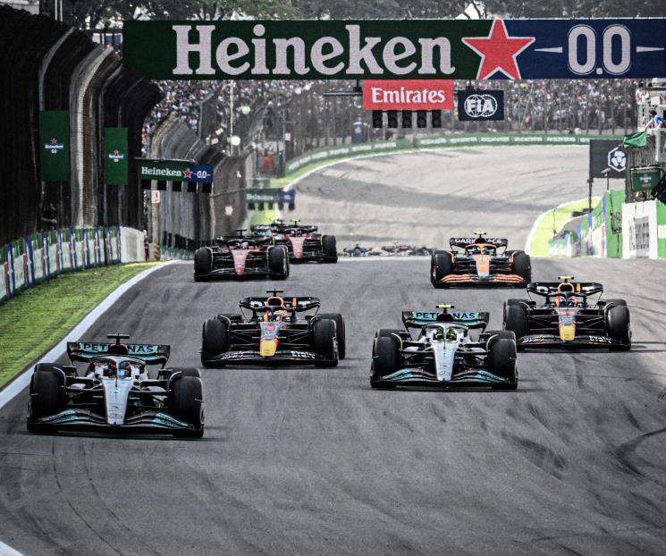 Queda Checo séptimo en Brasil; gana Russell