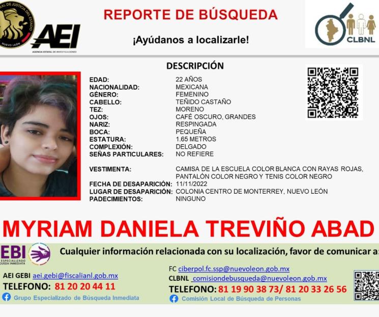 Aparece en CDMX estudiante desaparecida