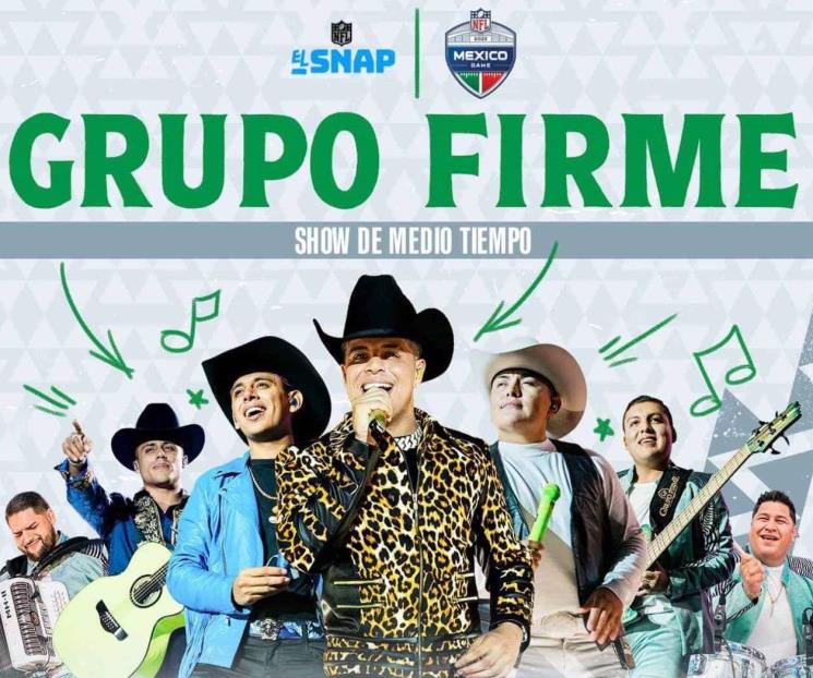 Dará Grupo Firme show de medio tiempo en partido de la NFL