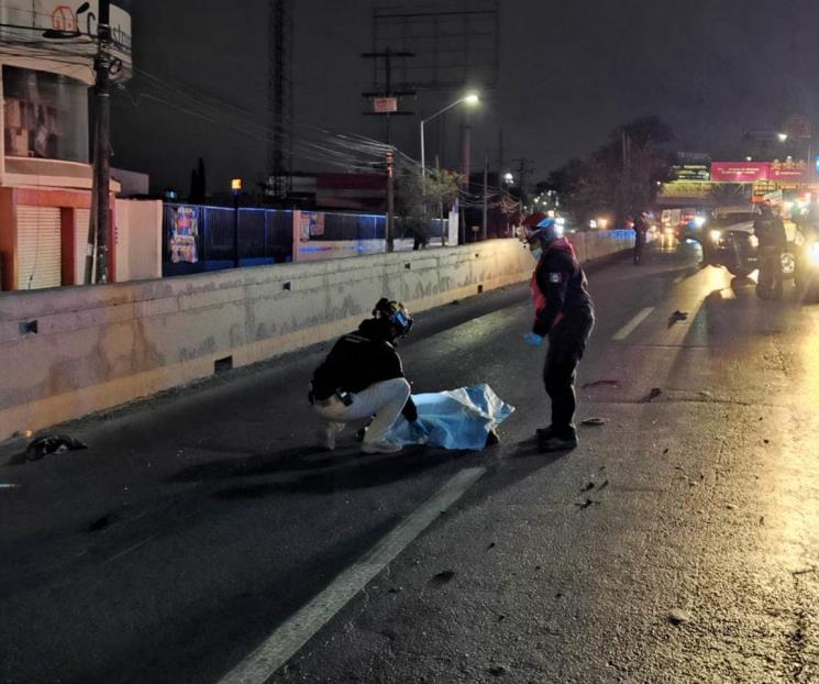 Muere hombre arrollado al sur de Monterrey Muere hombre arrollado al sur de Monterrey