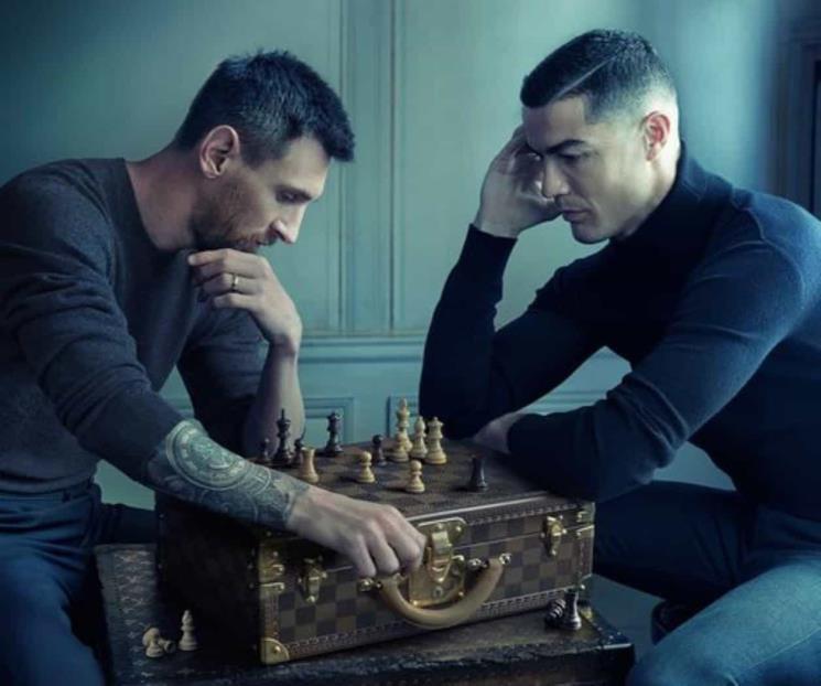 Posan Messi y CR7 en fotografía publicitaria