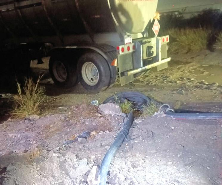 Localizan pipa con combustible robado