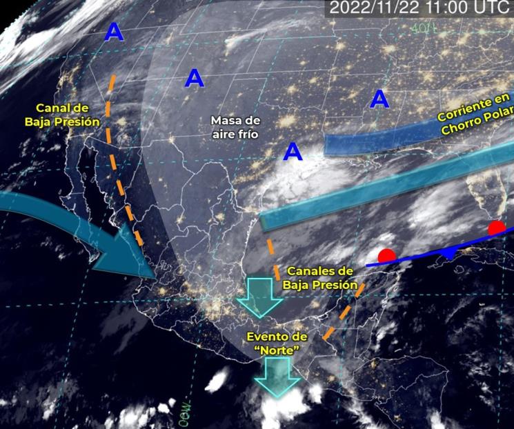 Habrá bajas temperaturas y lluvias por frente frío número 10