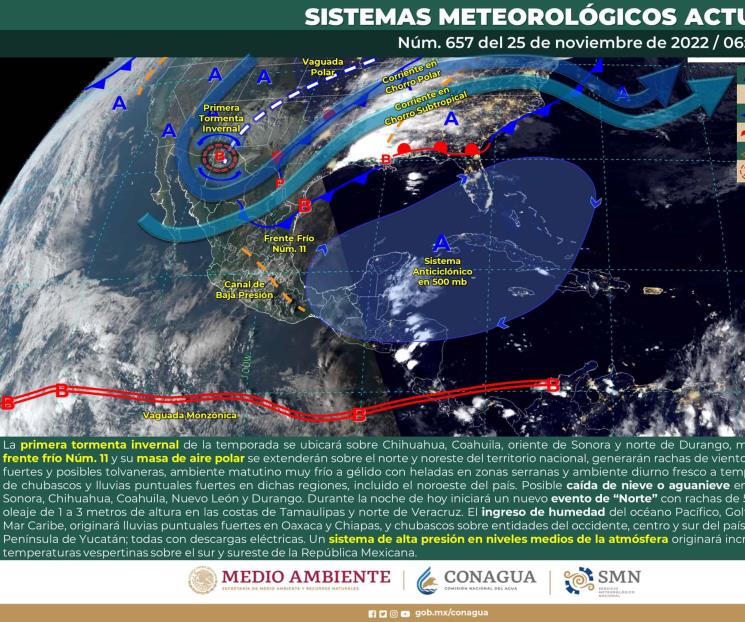 Tormenta Invernal se ubica en 4 estados