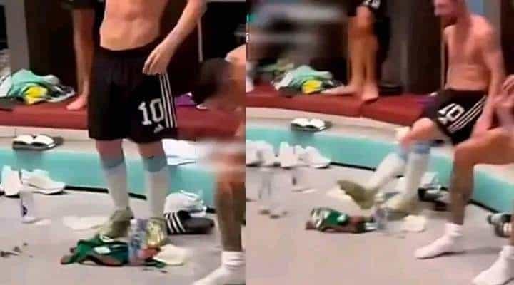 ¿Pateó Messi el jersey de México?