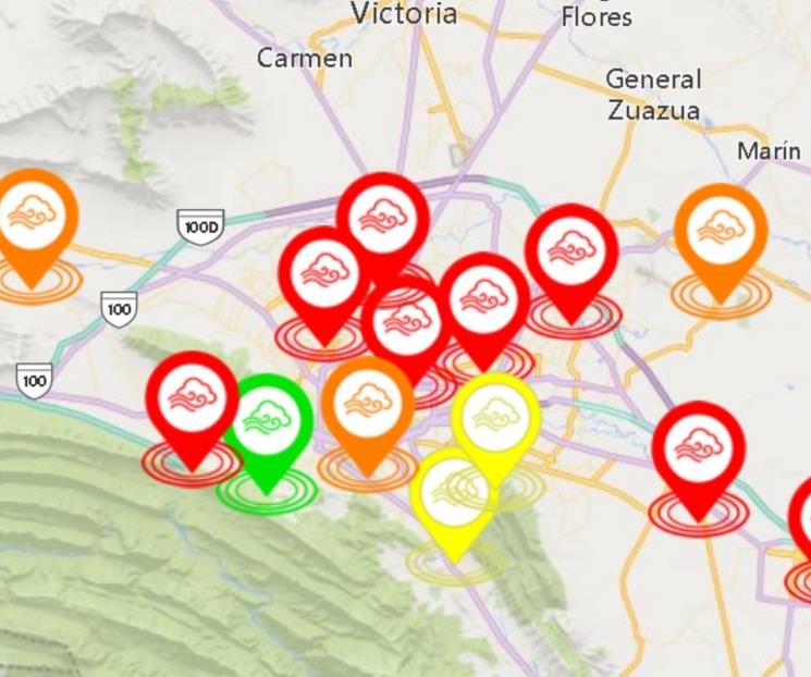 Se registra mala calidad de aire con 8 estaciones en rojo Se registra mala calidad de aire con 8 estaciones en rojo