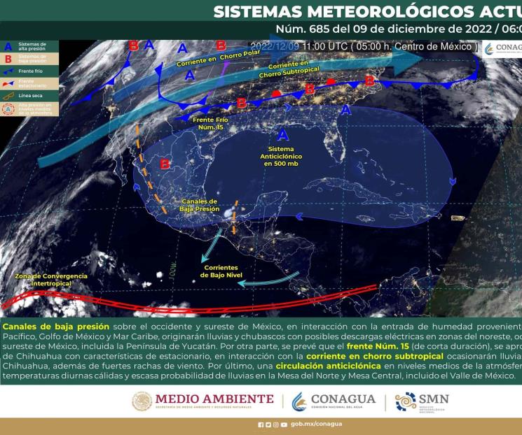 Continúan las heladas y se prevén lluvias en  6 estados