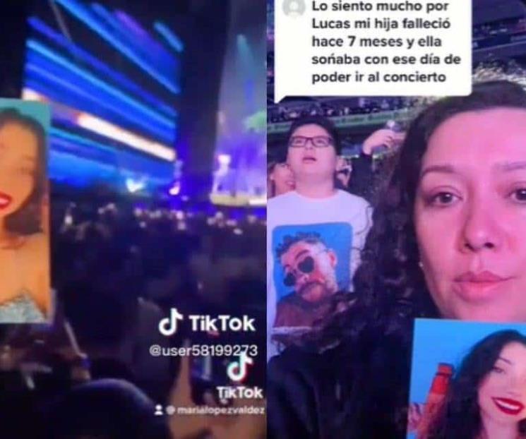 Mamá cumple sueño de hija fallecida y va a ver a Bad Bunny