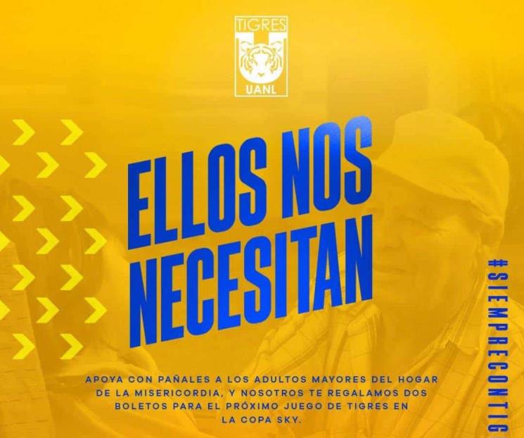 Regala Tigres boletos a afición por ayuda a adultos mayores