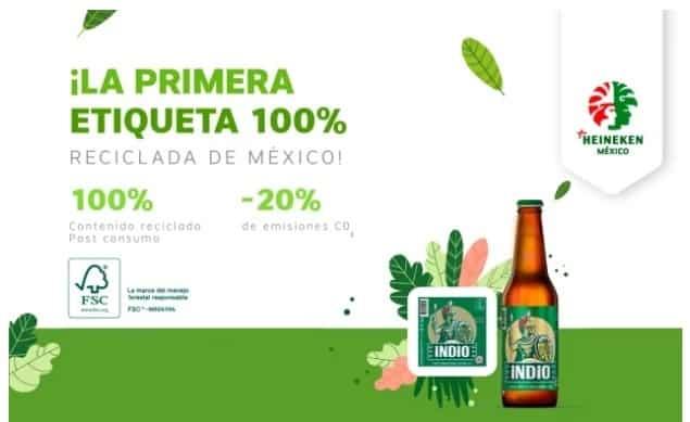Usará Heineken etiquetas de papel 100% reciclado