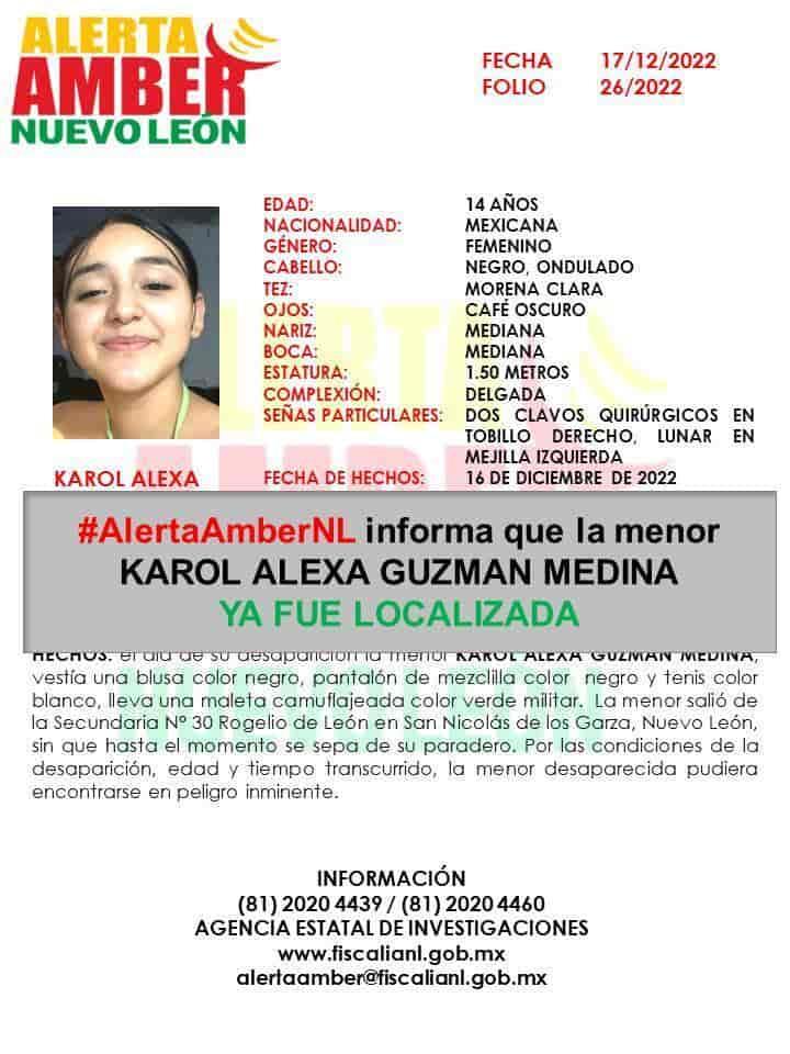 Hallan con vida a menor desaparecida Hallan con vida a menor desaparecida