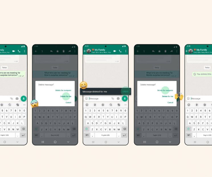 WhatsApp te permite arrepentirte de borrar un mensaje