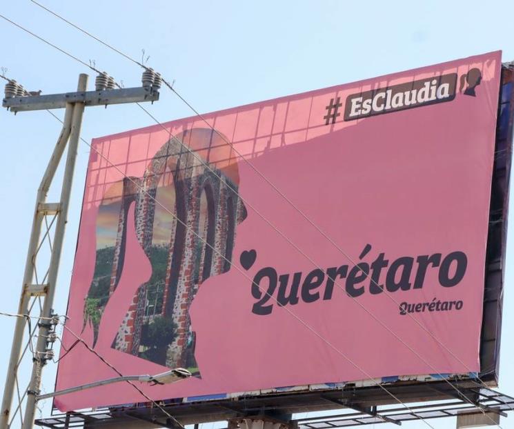 Bajan espectaculares sobre Sheinbaum Bajan espectaculares sobre Sheinbaum