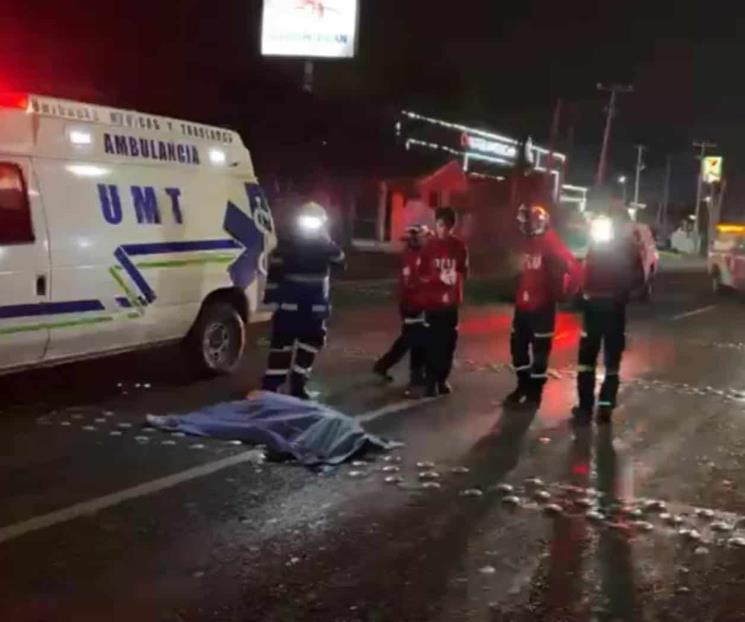 Intenta cruzar Carretera Nacional, muere atropellado
