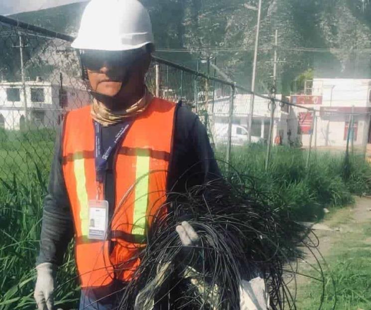Retiran en San Nicolás 226 mil metros de cableado en desuso Retiran en San Nicolás 226 mil metros de cableado en desuso
