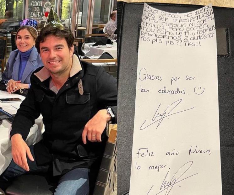 Tiene Checo Pérez detalle con meseras Tiene Checo Pérez detalle con meseras