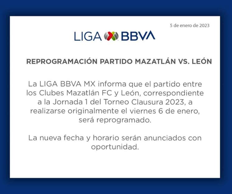 Suspenden por violencia el Mazatlán vs León Suspenden por violencia el Mazatlán vs León