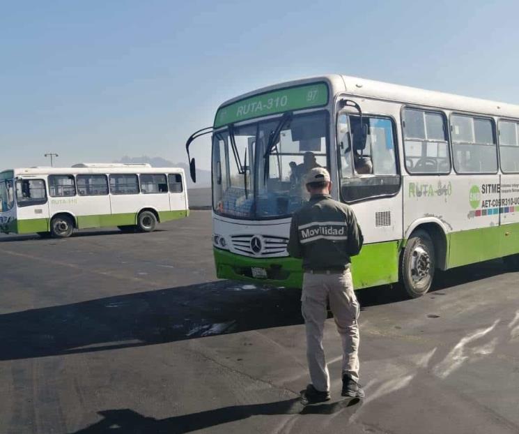 Siguen con retiro de unidades de la Ruta 310 en García Siguen con retiro de unidades de la Ruta 310 en García