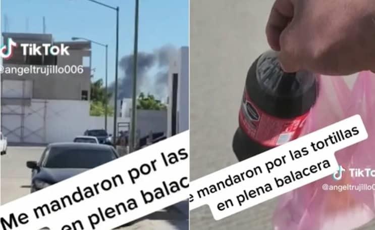 Va por tortillas en plena balacera Va por tortillas en plena balacera