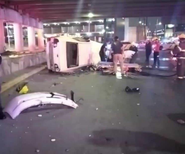 Volcadura deja cinco lesionados en Gonzalitos