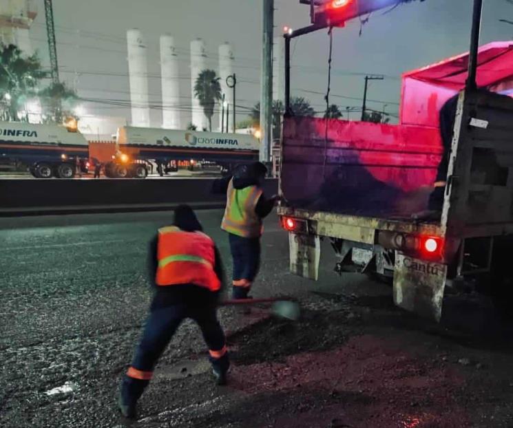 Siguen en San Nico con su Plan Emergente de Bacheo Siguen en San Nico con su Plan Emergente de Bacheo