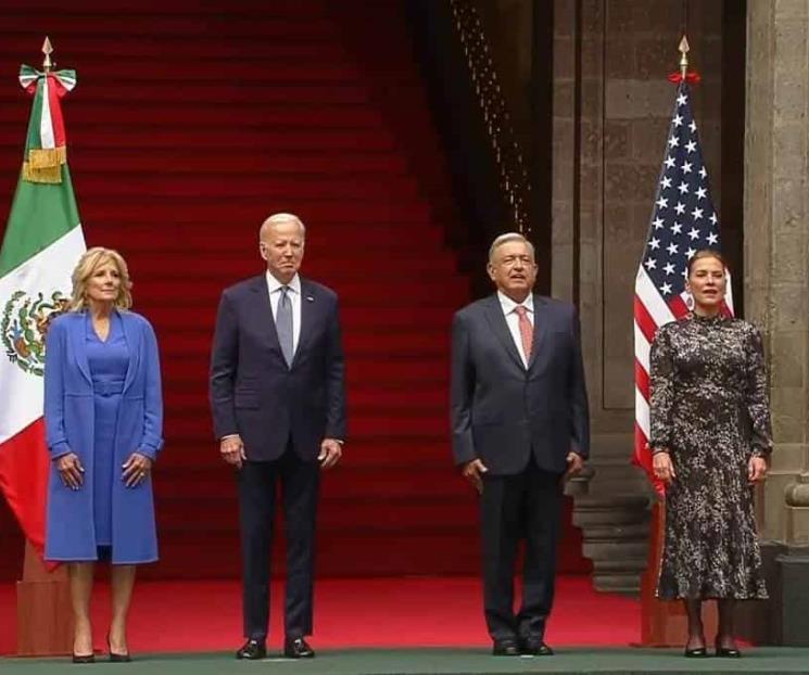 AMLO recibe en PN al presidente Joe Biden y a su esposa