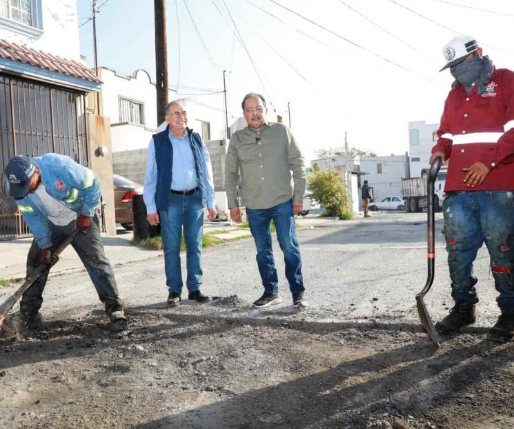 Siguen los trabajos de bacheo en Escobedo Siguen los trabajos de bacheo en Escobedo