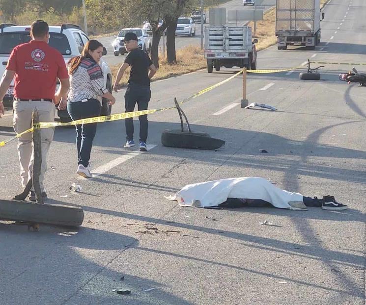 Muere motociclista en choque Muere motociclista en choque