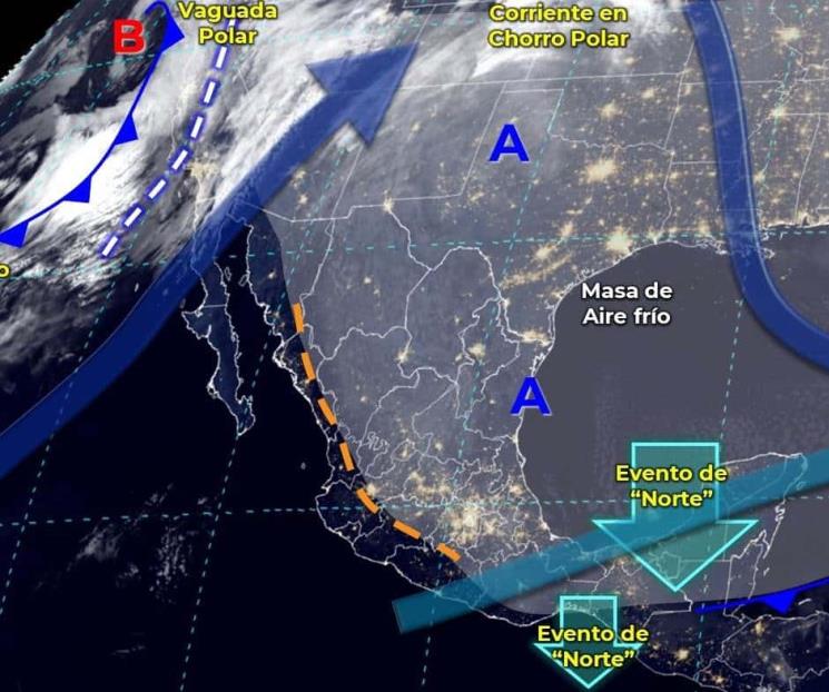 Frente frío 24 provocará bajas temperaturas y aguanieve Frente frío 24 provocará bajas temperaturas y aguanieve