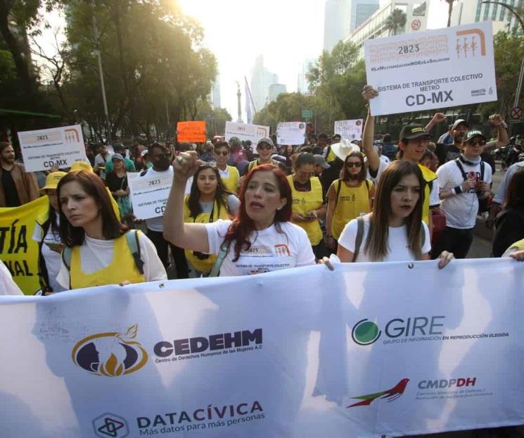 Marchan contra la Guardia Nacional en Metro Marchan contra la Guardia Nacional en Metro