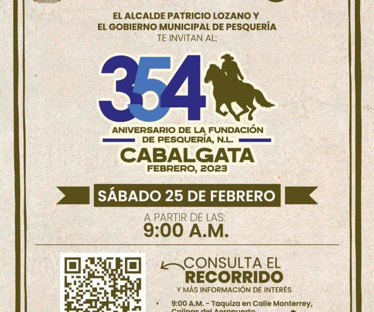 Invita Pesquería a cabalgata de aniversario