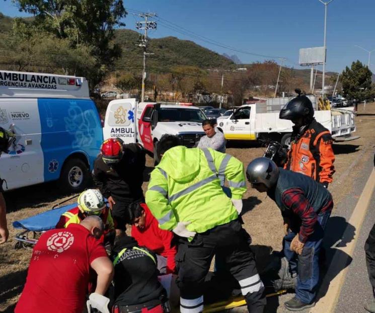 Choque en la Nacional deja un motociclista herido