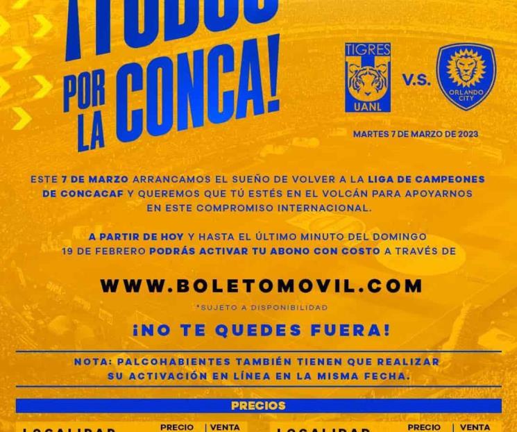 Inicia activación en Tigres para la Conca