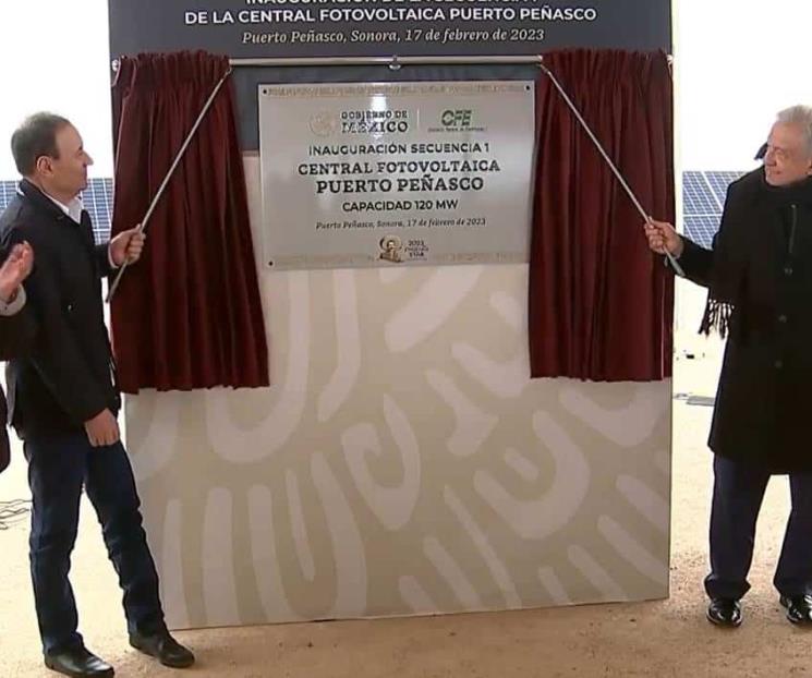 AMLO inaugura operación de central fotovoltáica en Sonora