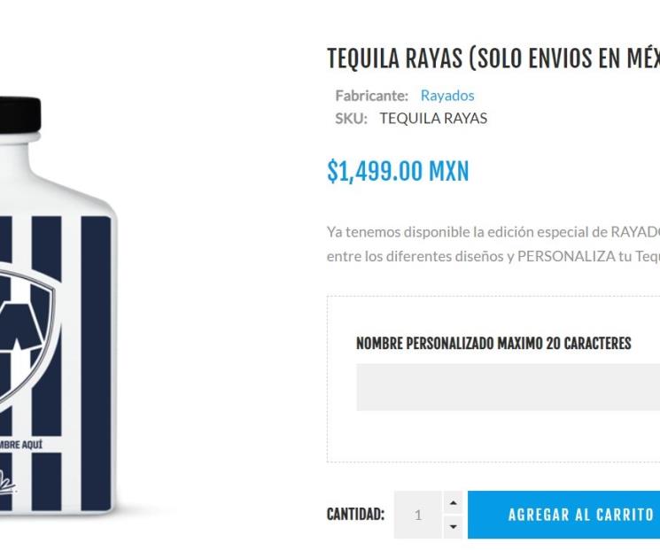 Saca Rayados su propio tequila