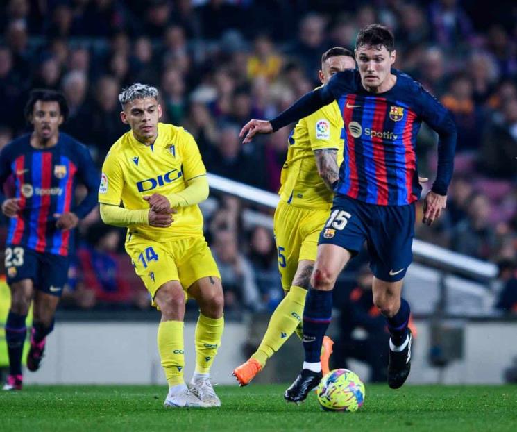 Gana Barcelona al Cádiz y mantienen liderato en la liga