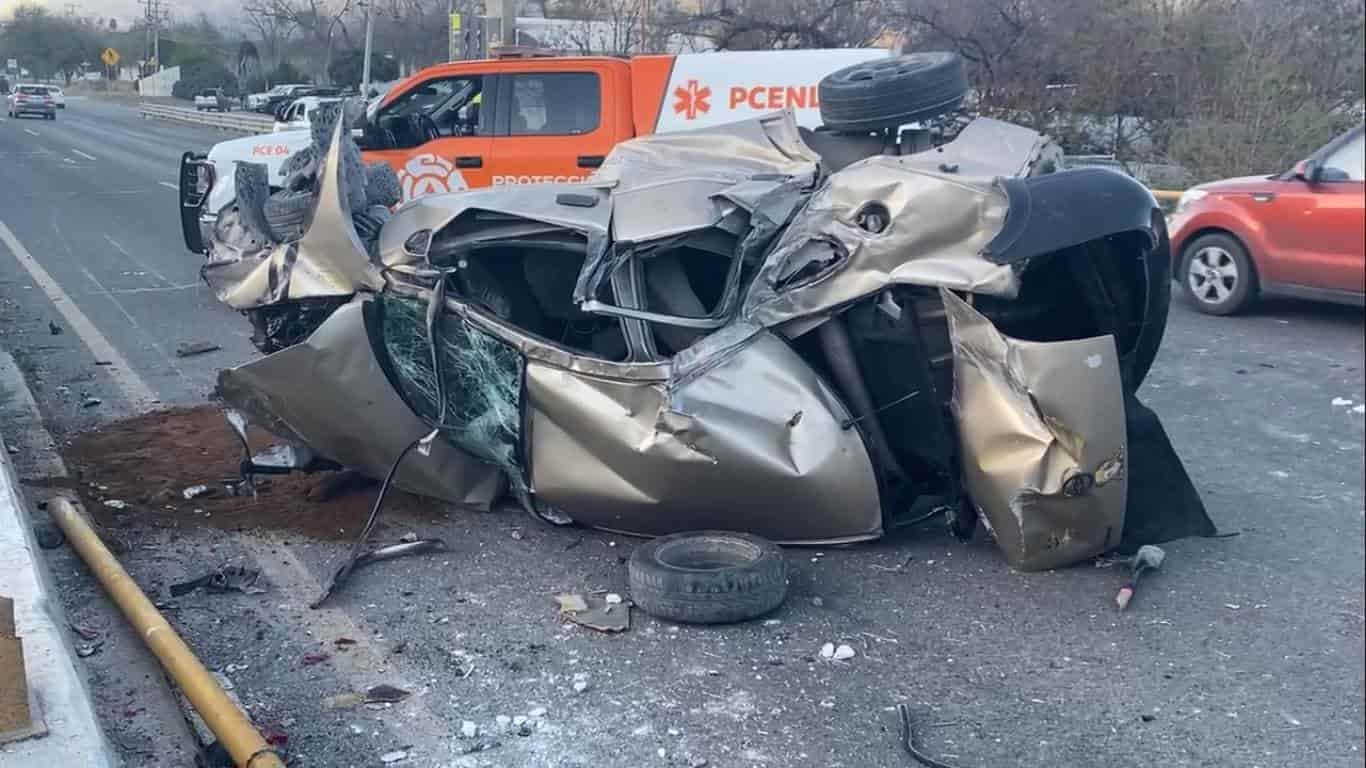 Dos personas lesionadas fue el saldo que dejo un espectacular choque registrado en un tramo de la Carretera Nacional