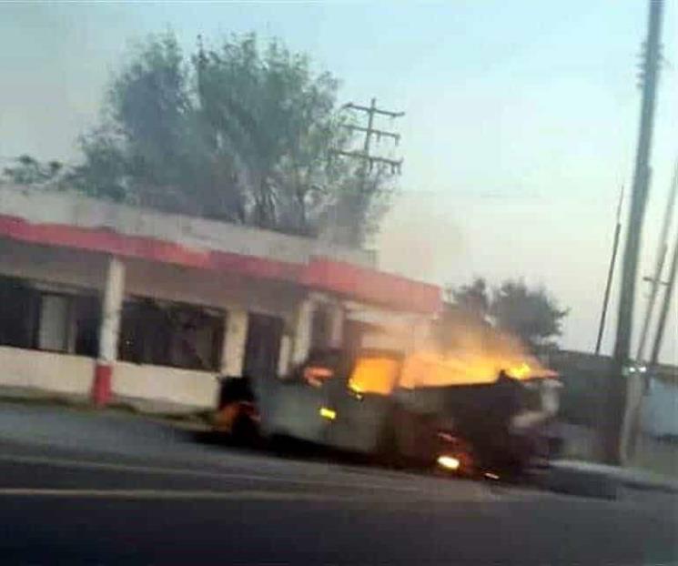 Mueren cuatro calcinados durante tiroteo en General Bravo