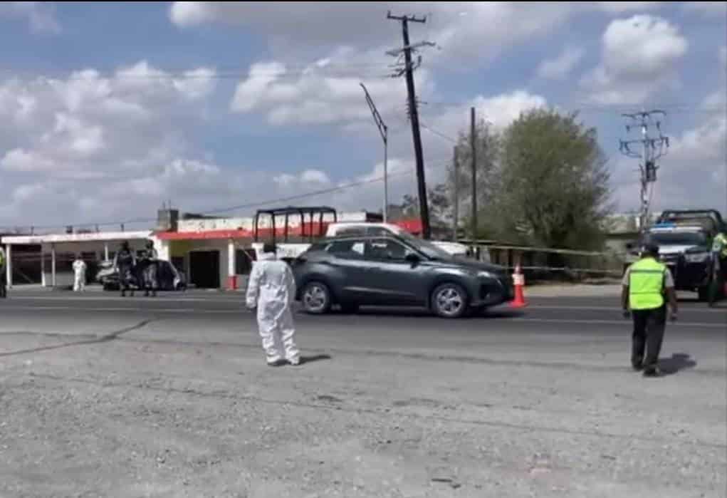 Elementos de la Secretaria de la Defensa Nacional y Fuerza Civil, rastrean brechas y camino vecinales, colindantes con el municipio de General Bravo, en busca de los participantes en el tiroteo registrado en la Comunidad de Peña Blanca