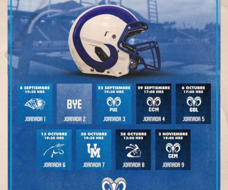 Anuncia Borregos calendario de Onefa