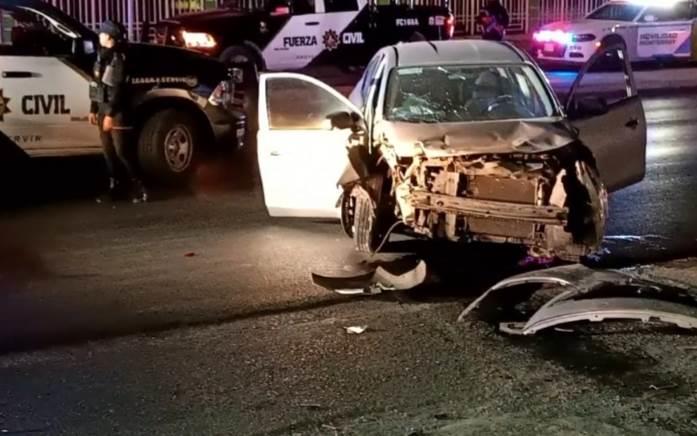 Sale lesionado en choque Sale lesionado en choque